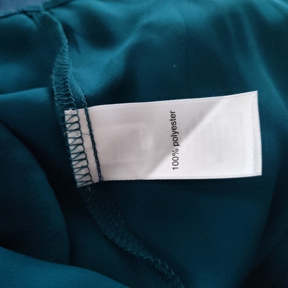 Maurice's Teal Green Semi Sheer Button Up Blouse Size Large - Picture 4 of 4